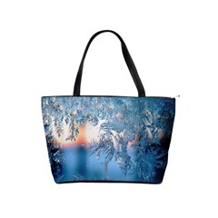 Frost Winter Morning Snow Season White Holiday Classic Shoulder Handbag by artworkshop