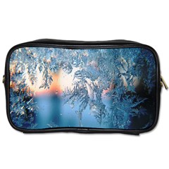 Frost Winter Morning Snow Season White Holiday Toiletries Bag (one Side) by artworkshop