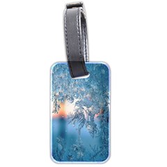 Frost Winter Morning Snow Season White Holiday Luggage Tag (two Sides) by artworkshop