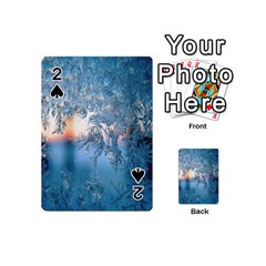 Frost Winter Morning Snow Season White Holiday Playing Cards 54 Designs (mini) by artworkshop