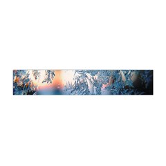 Frost Winter Morning Snow Season White Holiday Flano Scarf (mini) by artworkshop