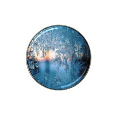 Frost Winter Morning Snow Season White Holiday Hat Clip Ball Marker by artworkshop