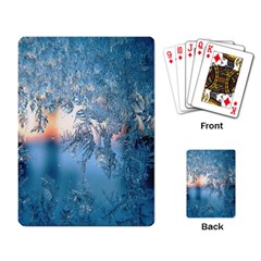 Frost Winter Morning Snow Season White Holiday Playing Cards Single Design (rectangle) by artworkshop