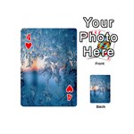 Frost Winter Morning Snow Season White Holiday Playing Cards 54 Designs (Mini) Front - Heart4