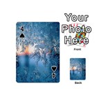 Frost Winter Morning Snow Season White Holiday Playing Cards 54 Designs (Mini) Front - Spade4