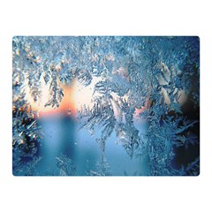 Frost Winter Morning Snow Season White Holiday Double Sided Flano Blanket (mini)  by artworkshop