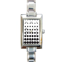 Halftone Pattern Dot Modern Retro Texture Circle Rectangle Italian Charm Watch by artworkshop