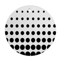 Halftone Pattern Dot Modern Retro Texture Circle Ornament (round) by artworkshop