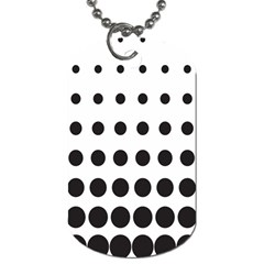 Halftone Pattern Dot Modern Retro Texture Circle Dog Tag (two Sides) by artworkshop