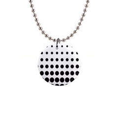 Halftone Pattern Dot Modern Retro Texture Circle 1  Button Necklace by artworkshop