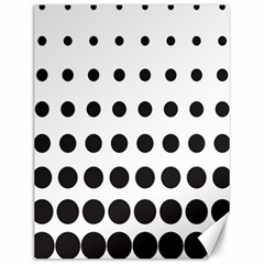 Halftone Pattern Dot Modern Retro Texture Circle Canvas 12  X 16  by artworkshop