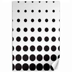 Halftone Pattern Dot Modern Retro Texture Circle Canvas 12  X 18  by artworkshop