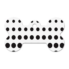 Halftone Pattern Dot Modern Retro Texture Circle Dog Tag Bone (one Side) by artworkshop