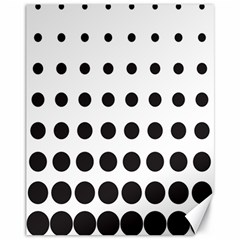 Halftone Pattern Dot Modern Retro Texture Circle Canvas 11  X 14  by artworkshop