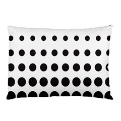 Halftone Pattern Dot Modern Retro Texture Circle Pillow Case by artworkshop