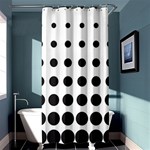 Halftone Pattern Dot Modern Retro Texture Circle Shower Curtain 36  x 72  (Stall)  Curtain(36 X72 ) - 33.26 x66.24  Curtain(36 X72 )