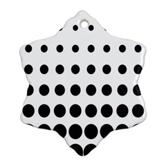 Halftone Pattern Dot Modern Retro Texture Circle Ornament (snowflake) by artworkshop