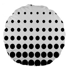 Halftone Pattern Dot Modern Retro Texture Circle Large 18  Premium Flano Round Cushions by artworkshop