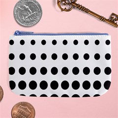 Halftone Pattern Dot Modern Retro Texture Circle Large Coin Purse by artworkshop