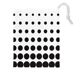 Halftone Pattern Dot Modern Retro Texture Circle Drawstring Pouch (5xl) by artworkshop