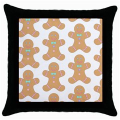 Happy Birthday Pattern Christmas Biscuits Pastries Throw Pillow Case (black) by artworkshop