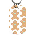 Happy Birthday Pattern Christmas Biscuits Pastries Dog Tag (One Side) Front