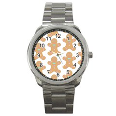 Happy Birthday Pattern Christmas Biscuits Pastries Sport Metal Watch