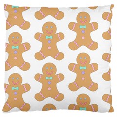 Happy Birthday Pattern Christmas Biscuits Pastries Large Flano Cushion Case (one Side) by artworkshop