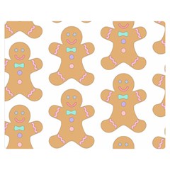 Happy Birthday Pattern Christmas Biscuits Pastries Double Sided Flano Blanket (medium)  by artworkshop