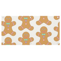 Happy Birthday Pattern Christmas Biscuits Pastries Banner And Sign 4  X 2  by artworkshop