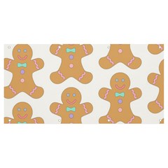 Happy Birthday Pattern Christmas Biscuits Pastries Banner And Sign 8  X 4  by artworkshop