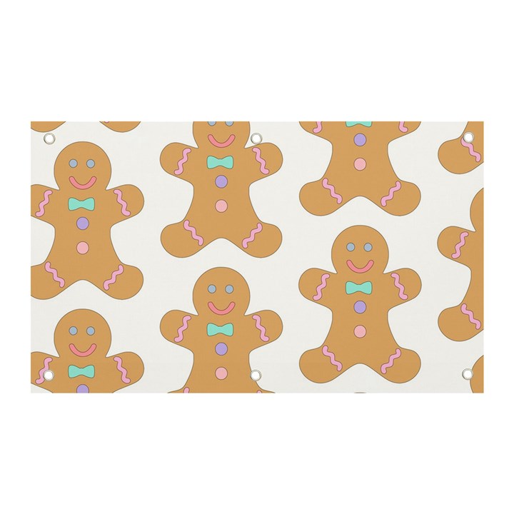 Happy Birthday Pattern Christmas Biscuits Pastries Banner and Sign 5  x 3 