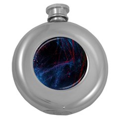 Abstract Painting Feathers Beautiful Round Hip Flask (5 Oz) by artworkshop