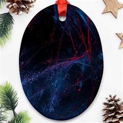 Abstract Painting Feathers Beautiful Oval Ornament (two Sides)