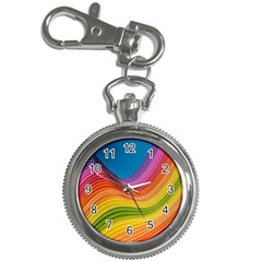  Rainbow Pattern Lines Key Chain Watches by artworkshop