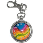  Rainbow Pattern Lines Key Chain Watches Front