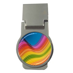  Rainbow Pattern Lines Money Clips (round)  by artworkshop