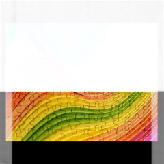  Rainbow Pattern Lines Rectangular Jigsaw Puzzl by artworkshop