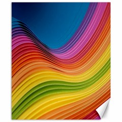  Rainbow Pattern Lines Canvas 8  X 10  by artworkshop