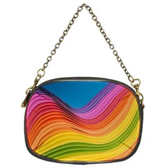  Rainbow Pattern Lines Chain Purse (two Sides) by artworkshop