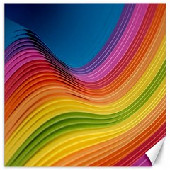  Rainbow Pattern Lines Canvas 12  X 12  by artworkshop