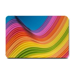  Rainbow Pattern Lines Small Doormat  by artworkshop