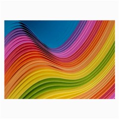  Rainbow Pattern Lines Large Glasses Cloth by artworkshop