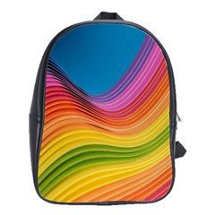  Rainbow Pattern Lines School Bag (large) by artworkshop