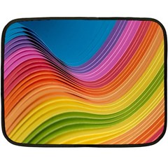  Rainbow Pattern Lines Double Sided Fleece Blanket (mini)  by artworkshop