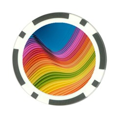  Rainbow Pattern Lines Poker Chip Card Guard (10 Pack) by artworkshop