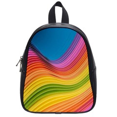  Rainbow Pattern Lines School Bag (small) by artworkshop