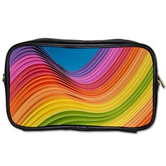  Rainbow Pattern Lines Toiletries Bag (one Side) by artworkshop