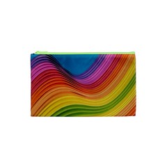  Rainbow Pattern Lines Cosmetic Bag (xs) by artworkshop