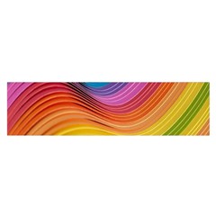  Rainbow Pattern Lines Oblong Satin Scarf (16  X 60 ) by artworkshop